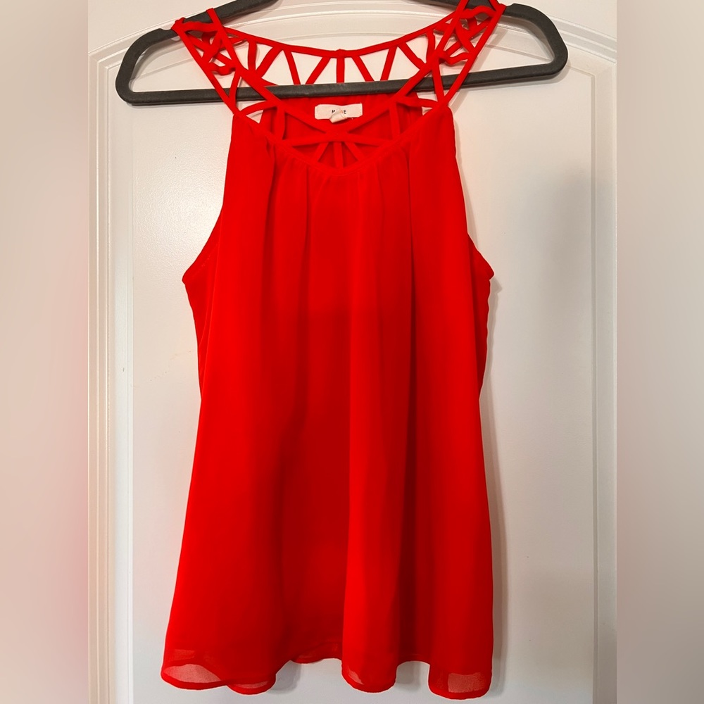 MINE burnt orange/red top